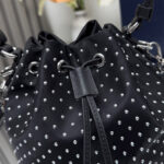 Prada Re-Nylon Mini-bag With Studs 1BE067 Black